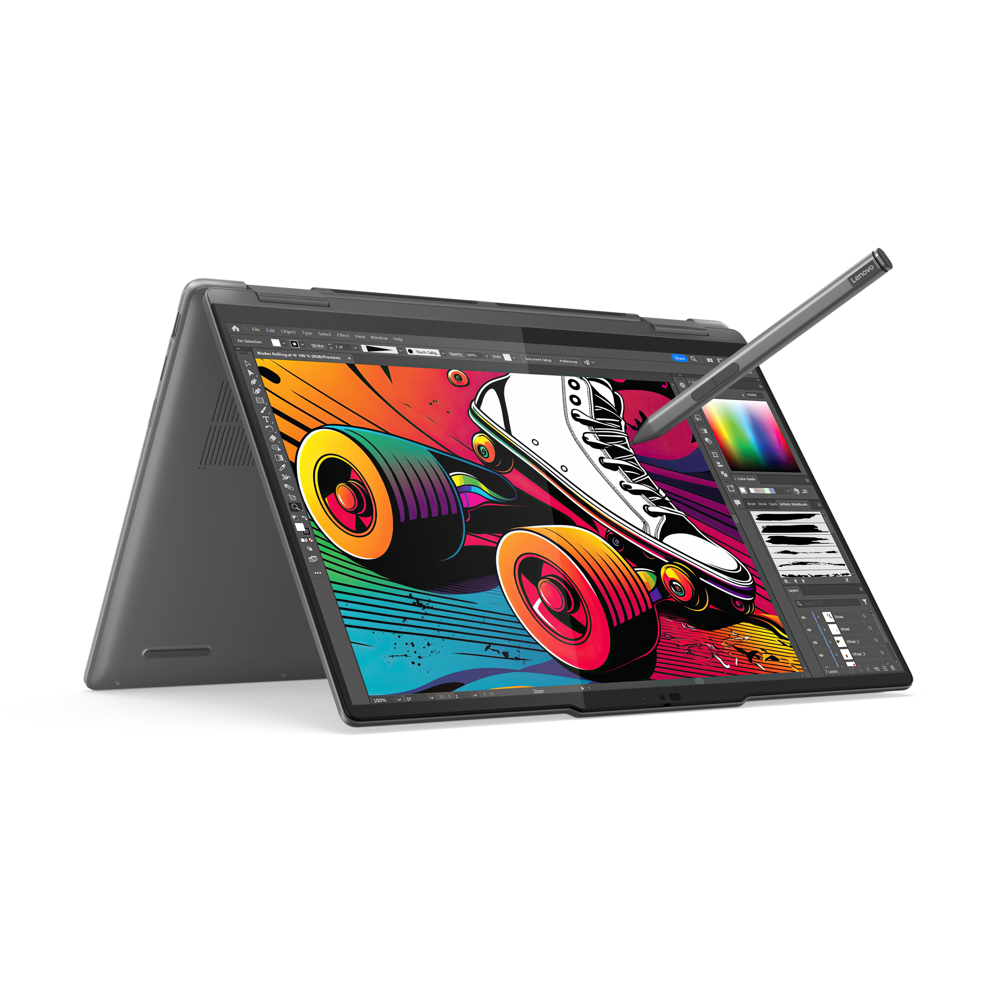 Lenovo Yoga 7 2-in-1 Laptop - 14" WUXGA, Intel Core Ultra 5 125H, 16GB DDR5 RAM, 512GB SSD, Magyar billentyűzet, Windows 11 Home, Szürke