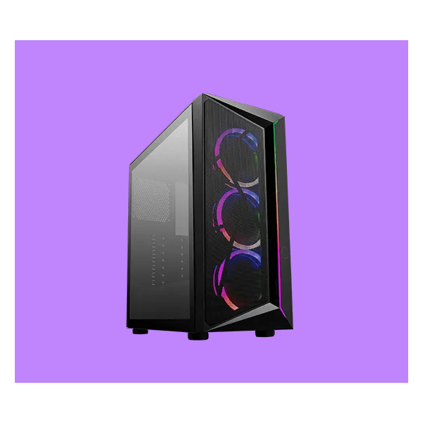 COOLER MASTER Ház Midi ATX CMP 510 3x ARGB Ventilátor Tápegység nélkül Üvegfalú Fekete