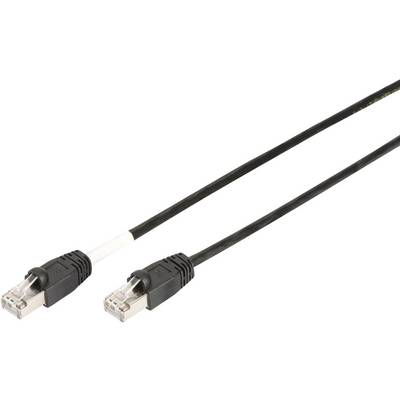 RJ45 Hálózat Csatlakozókábel CAT 6 S/FTP 5.00 m Fekete UV álló, sodort érpár Digitus RJ45 Hálózat Csatlakozókábel CAT 6 S/FTP 5.00 m Fekete UV álló, sodort érpár Digitus