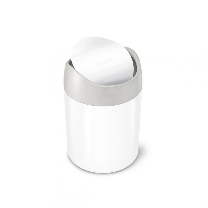 SimpleHuman CW2079 1.5 literes mini asztalai szemetes rozsdamentes fehér SimpleHuman CW2079 1.5 literes mini asztalai szemetes rozsdamentes fehér