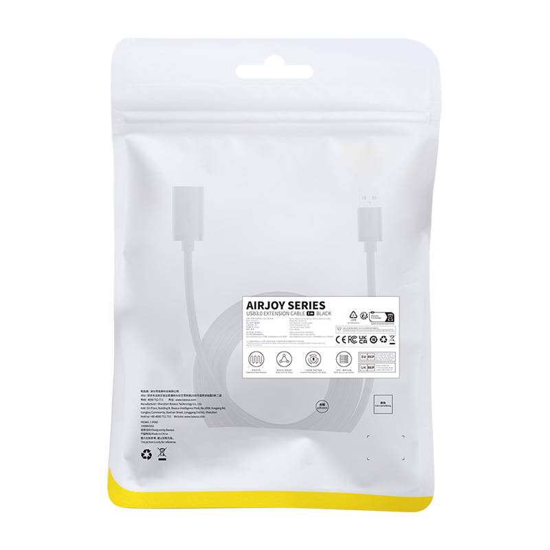 USB 3.0 Extension cable Baseus male to female, AirJoy Series, 2m (black)