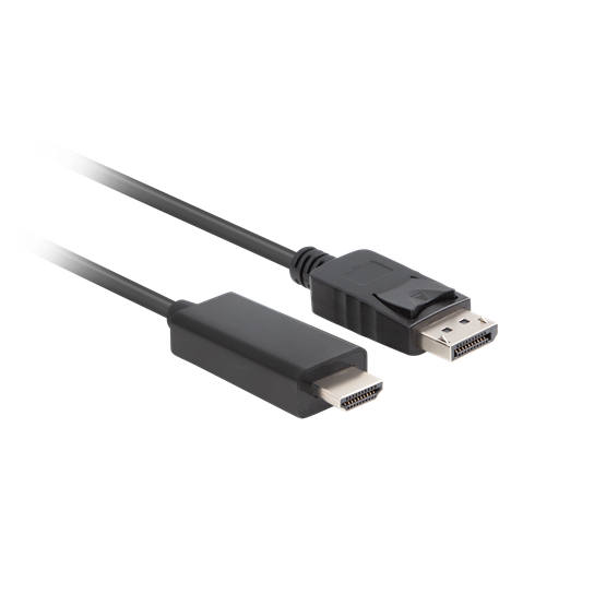 Lanberg DisplayPort (M) v1.1->HDMI (M) kábel, 1,8 m, fekete