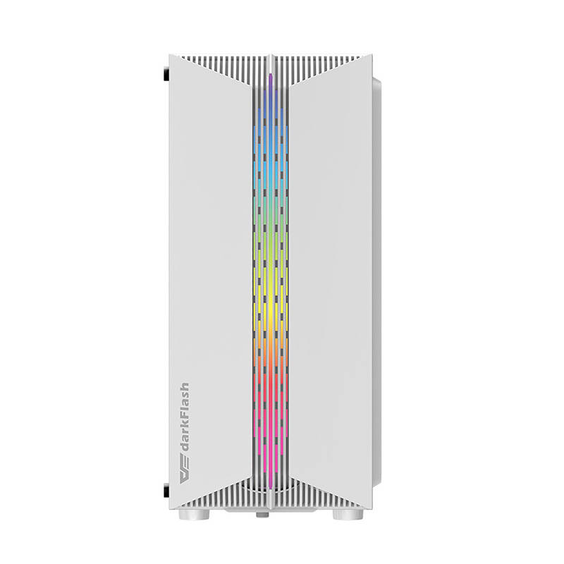 Számítógépház Darkflash DK151 LED + 3 ventilátorral (fehér)