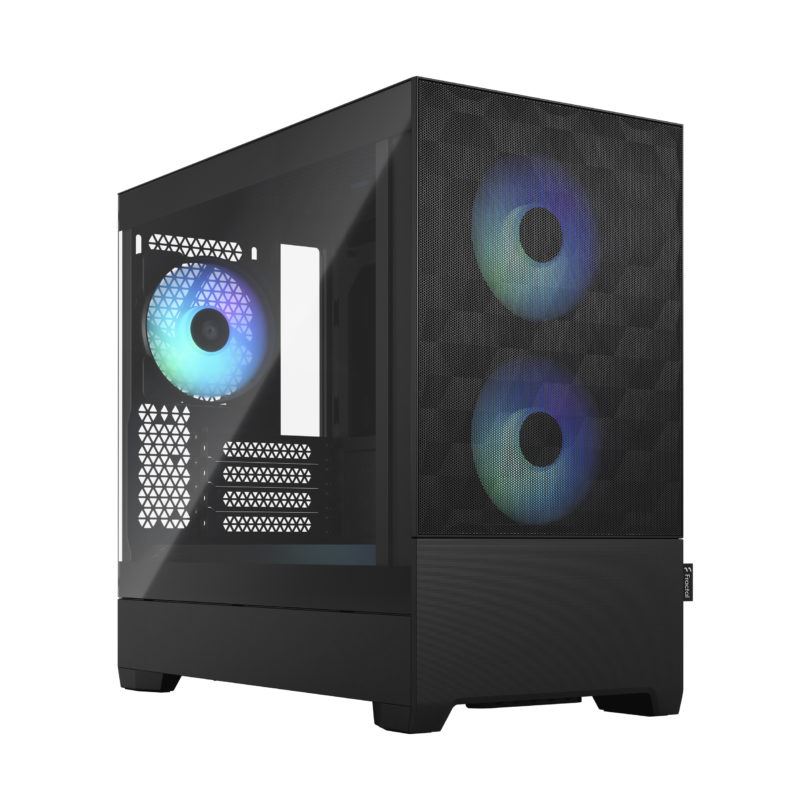 Fractal Design FD-C-POR1M-06 Pop Mini Air táp nélküli ablakos mATX ház RGB Black TG Clear fekete