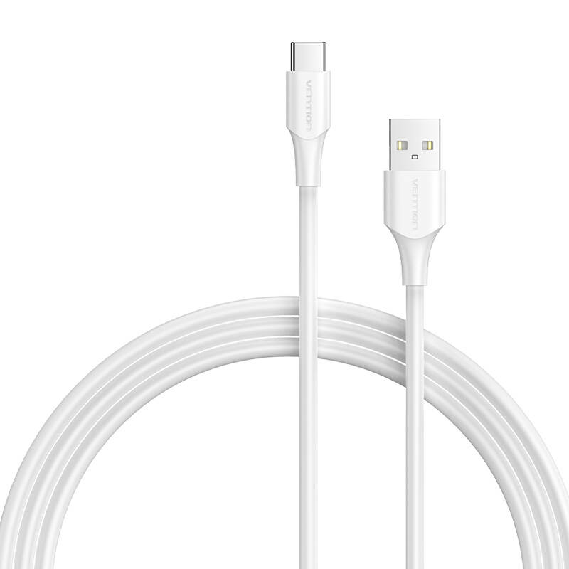 USB 2.0 A to USB-C 3A Cable Vention CTHWH 2m White USB 2.0 A to USB-C 3A Cable Vention CTHWH 2m White