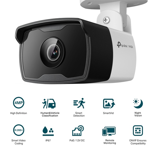 TP-LINK IP Kamera kültéri éjjellátó 4 Megapixel, 6mm Objektív, VIGI C340I(6MM) TP-LINK IP Kamera kültéri éjjellátó 4 Megapixel, 6mm Objektív, VIGI C340I(6MM)