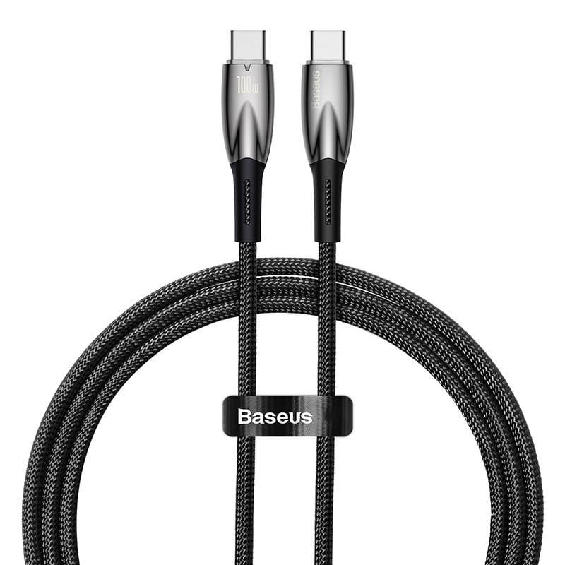 Baseus Glimmer USB-C - USB-C töltőkábel 100W 1m fekete (CADH000701) Baseus Glimmer USB-C - USB-C töltőkábel 100W 1m fekete (CADH000701)