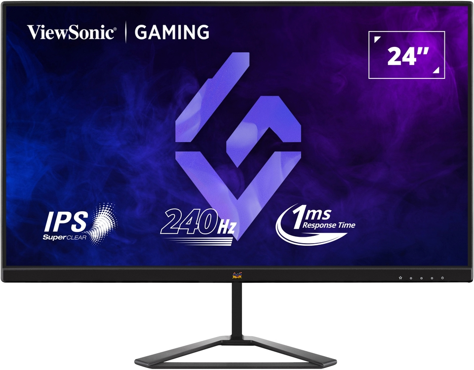 ViewSonic   24" VX2479A-HD-PRO Monitor - 1920x1080, Full HD, LED, IPS, 240Hz, 1ms, FreeSync, Gamer, Fekete