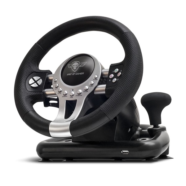 Spirit of Gamer Kormány - RACE WHEEL PRO 2 kormány+pedálok+váltó, PC / PS3/4 / XBOX X/S/One kompatibilis, fekete