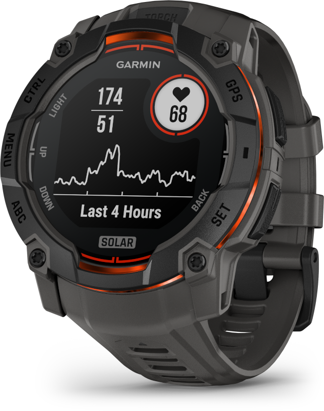 Garmin Instinct 3  szíjjal okosóra Fekete-sötétszürke