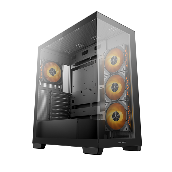 DeepCool CG580 4F   ablakos 4x12cm A-RGB BTF  ATX Számítógépház  Fekete