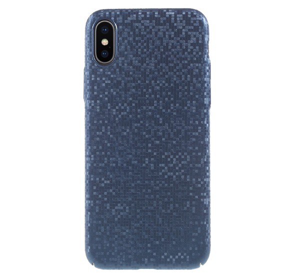 Műanyag telefonvédő (csillogó, mozaik minta) KÉK [Apple iPhone XS 5.8]