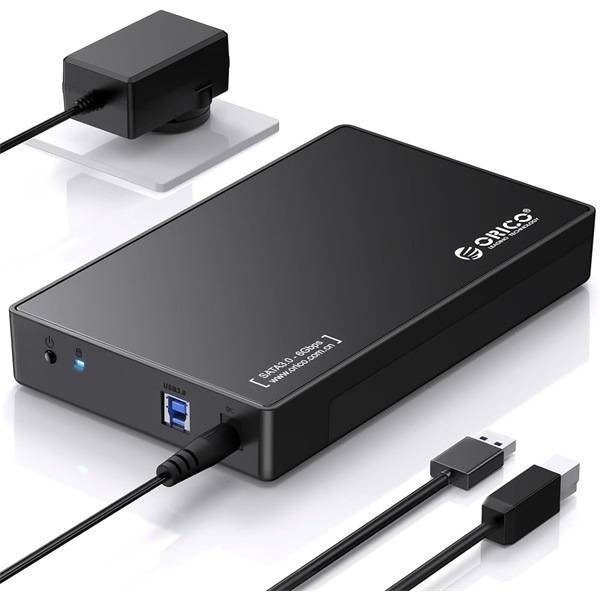 Orico  2.5"/3,5" DDL35-U3 USB-B to USB-A 3.2 Max.: 20TB Külső HDD/SSD Ház Fekete 