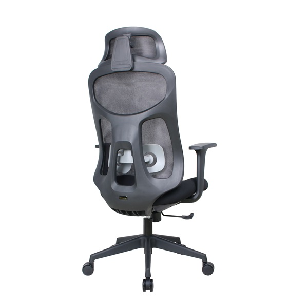 IRISOffice Mirage fekete ergonómikus, szövet-hálós irodai forgószék fej és háttámasszal