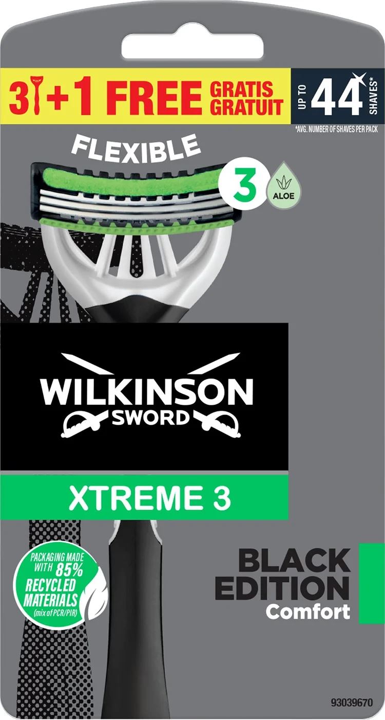 Wilkinson Xtreme3 Black Edition Comfort borotva 3+1db Wilkinson Xtreme3 Black Edition Comfort borotva 3+1db