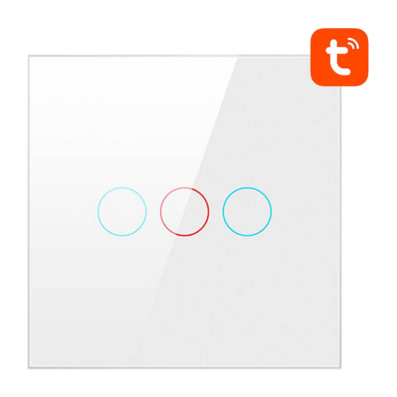 Smart Light Switch ZigBee Avatto LZTS02-EU-W3 3 Way No Neutral TUYA (white) Smart Light Switch ZigBee Avatto LZTS02-EU-W3 3 Way No Neutral TUYA (white)