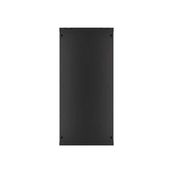 Lanberg WF01-6627-10B 19" 27U SZÉL:600 MÉLY:600 MAG:1307 lapraszerelt üvegajtós fekete fali rack szekrény