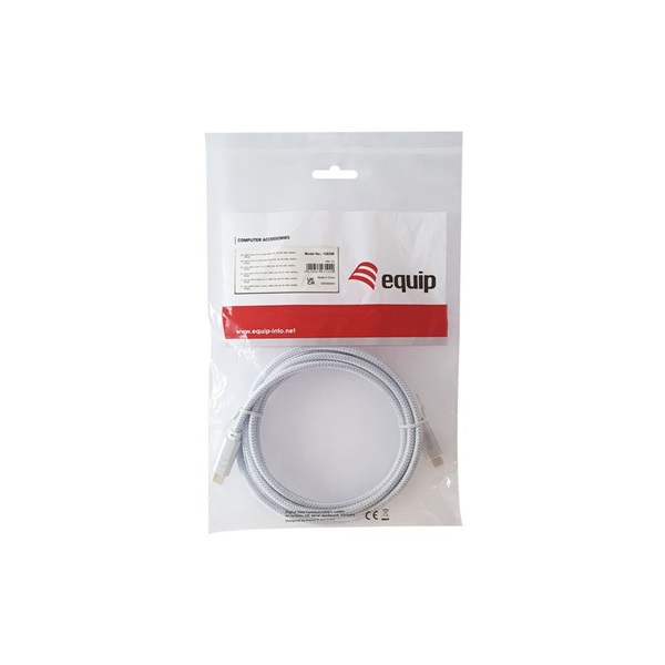 Equip Kábel - (USB-C 3.2 Gen1 to USB-C, apa/apa, fehér, 2m) (128358)