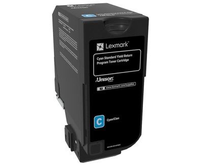 Lexmark CS720, CS725, CX725 normál kapacitású tonerkazetta cián (74C2SC0) Lexmark CS720, CS725, CX725 normál kapacitású tonerkazetta cián (74C2SC0)