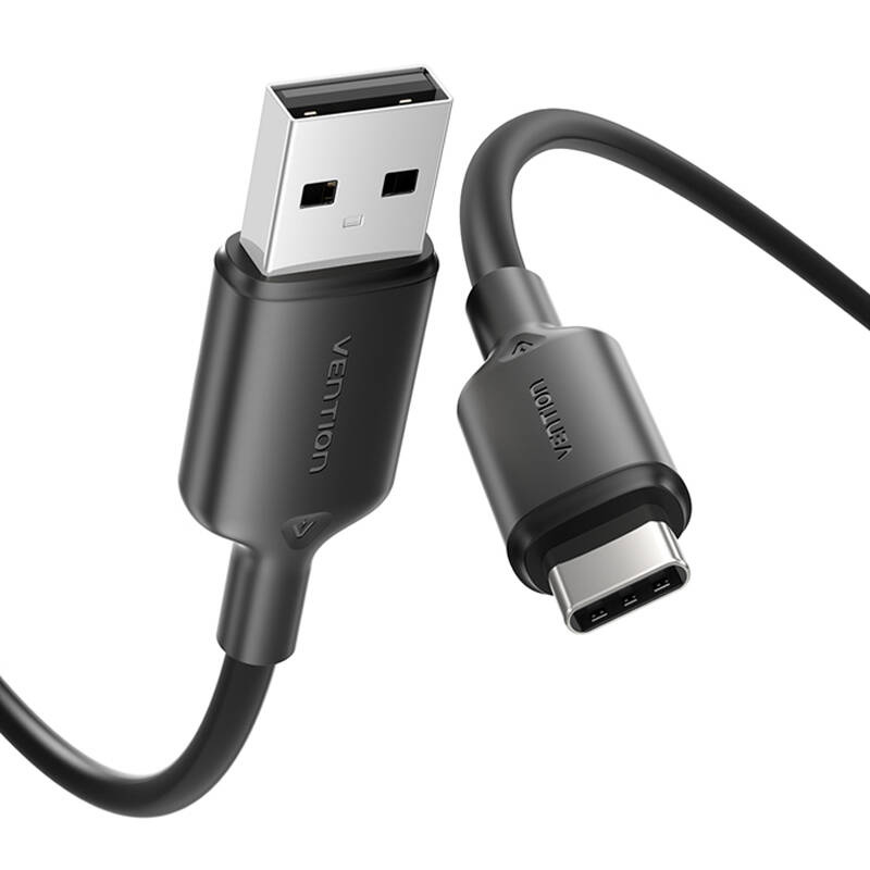 Vention CTQBF 1M USB 2.0 A - USB-C 3A kábel Fekete