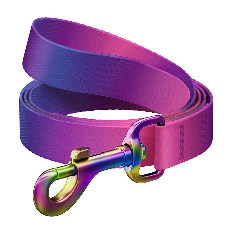WAUDOG gradient nylon dog leash, 15mm wide, 122cm long, purple WAUDOG gradient nylon dog leash, 15mm wide, 122cm long, purple