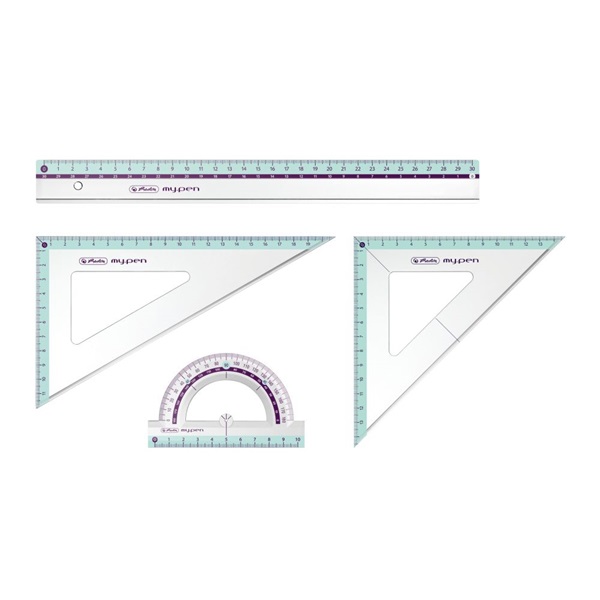 Herlitz my.pen 4db-os vonalzókészlet Herlitz my.pen 4db-os vonalzókészlet