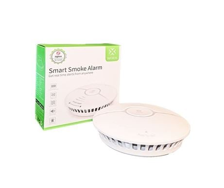 Woox Smart zigbee füstérzékelő 85dB fényjelzés Zigbee 3.0 1.5V AAAx2 beltéri (R7049)