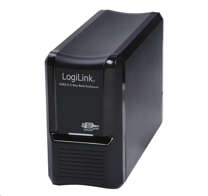 LogiLink 2x3.5" külső raid ház USB SATA  fekete (UA0154A)