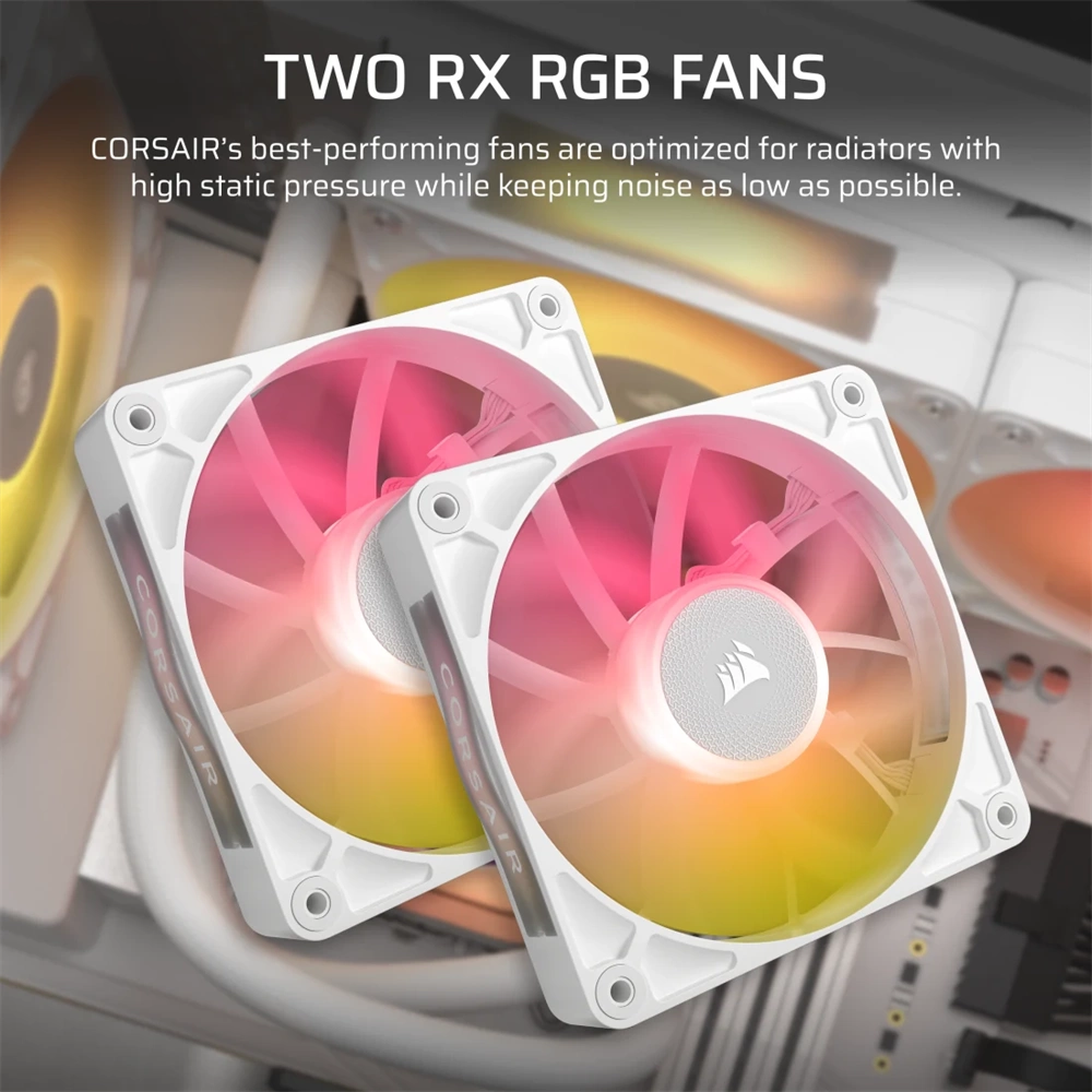 Corsair iCUE LINK TITAN 240 RX LCD Liquid CPU Cooler Fehér