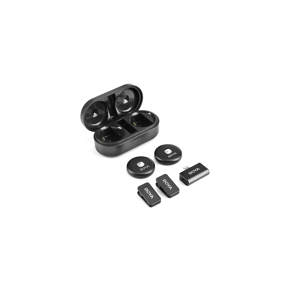 BOYA Omic-D 2.4GHz Ultrakompakt vezetéknélküli szett (iOS 1+2 Töltődoboz) Fehér BOYA Omic-D 2.4GHz Ultrakompakt vezetéknélküli szett (iOS 1+2 Töltődoboz) Fehér