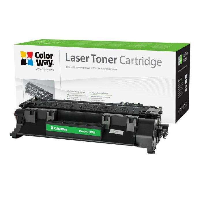 ColorWay CW-H505/280MX HP:CE505X/CF280X/Canon toner fekete