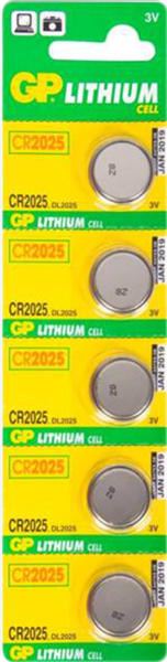 GP 3V CR Lithium gombelem CR2025 (5db/blister) (GPCR2025) GP 3V CR Lithium gombelem CR2025 (5db/blister) (GPCR2025)