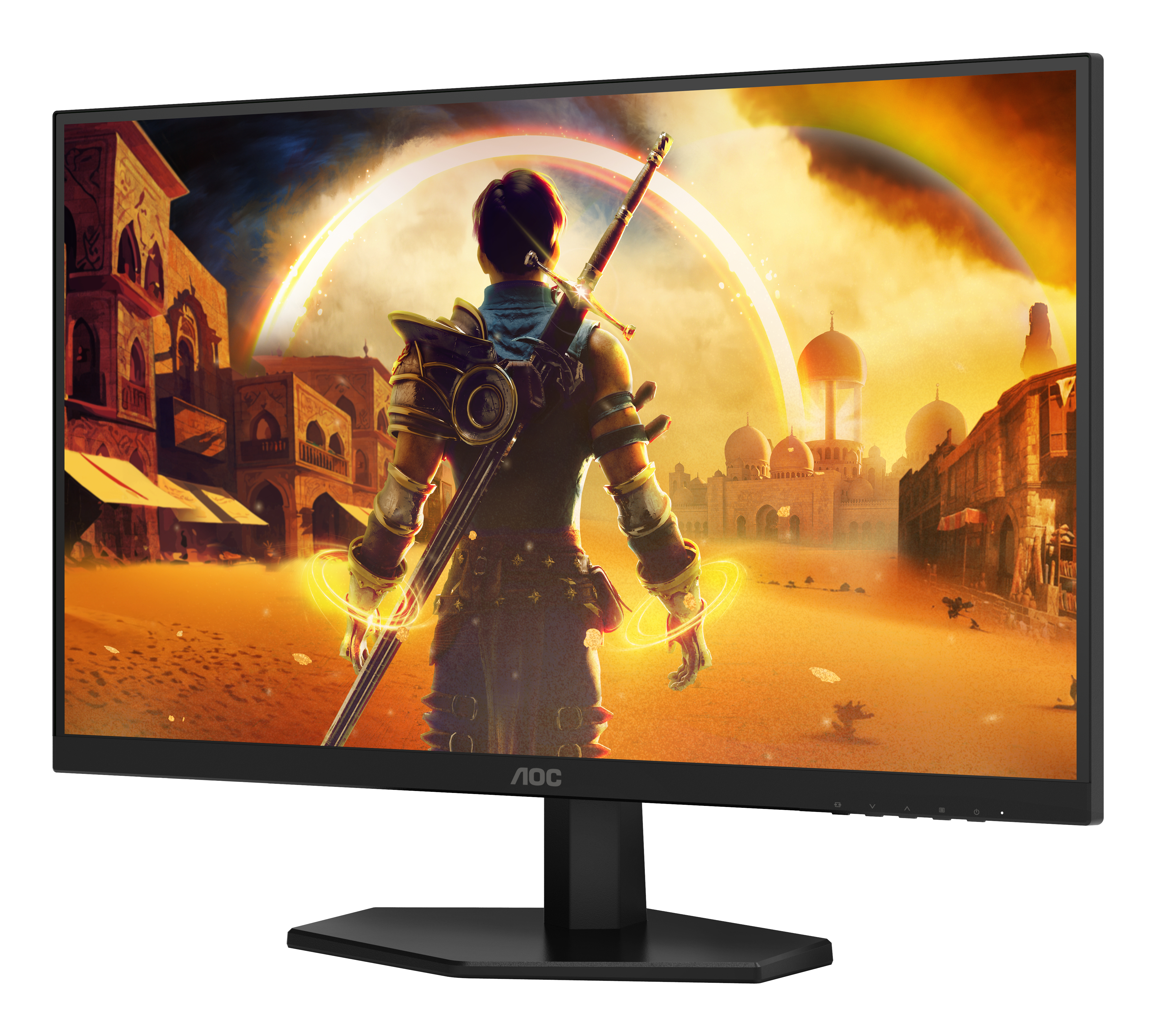 AOC 27" Q27G42XE Monitor - 2560x1440, QHD, LED, IPS, 180Hz, 0,5ms, Hangszóró, G-Sync, Gamer, Fekete