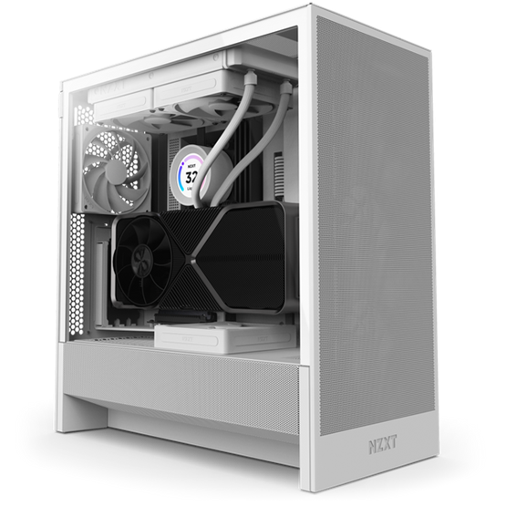 NZXT CC-H52FW-01 Midi H5 Flow (2024) Számítógépház Matt fehér NZXT CC-H52FW-01 Midi H5 Flow (2024) Számítógépház Matt fehér