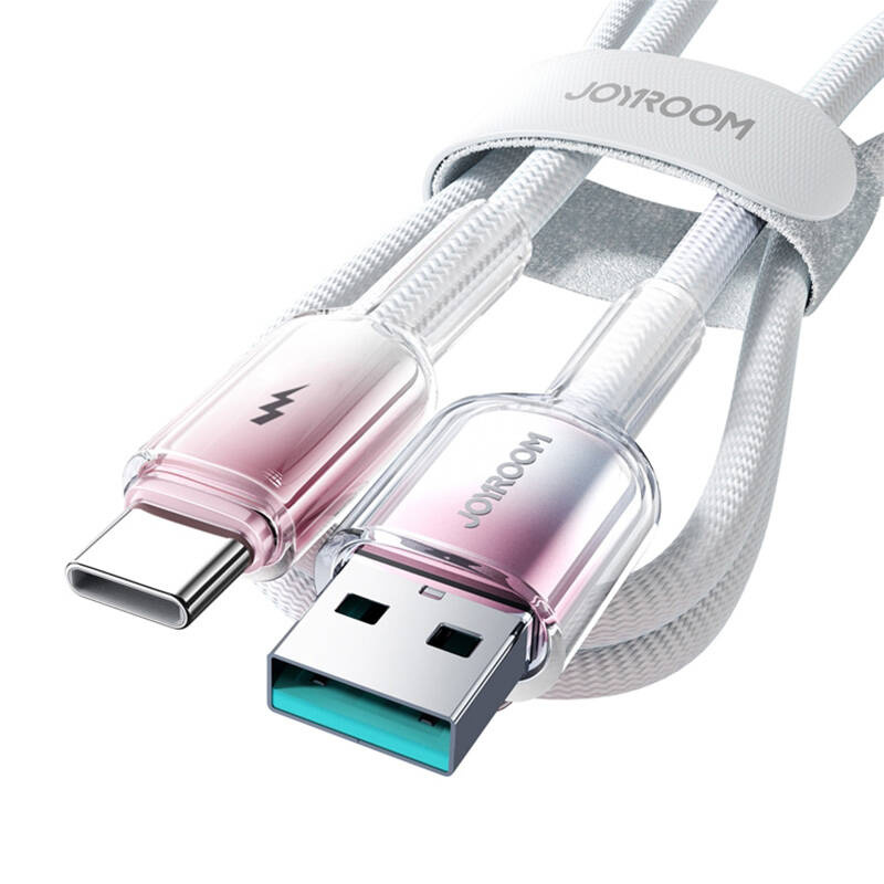 Joyroom S-A42 3A USB-A USB-C kábel 1.2m fehér Joyroom S-A42 3A USB-A USB-C kábel 1.2m fehér