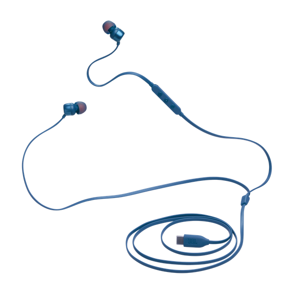 JBL T 310 C BLU vezetékes USB C mikrofonos kék fülhallgató JBL T 310 C BLU vezetékes USB C mikrofonos kék fülhallgató