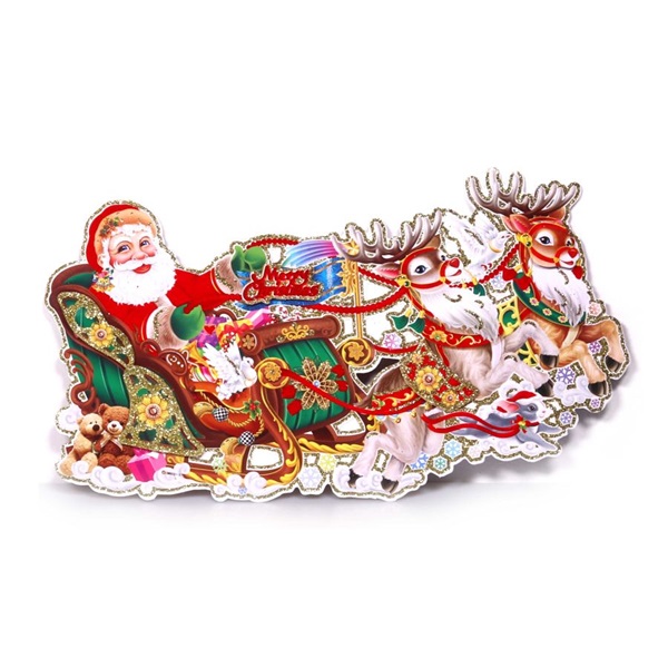 Iris 3D Mikulás mintás/34x21cm 2db karton dekoráció Iris 3D Mikulás mintás/34x21cm 2db karton dekoráció