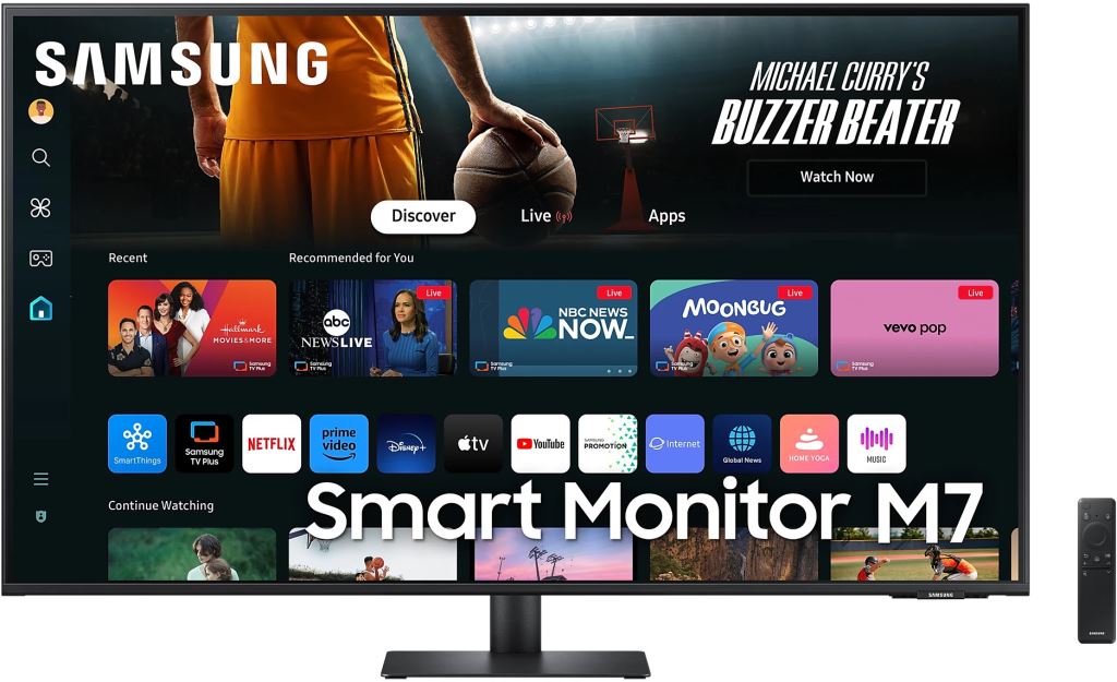43" Samsung Smart M7 monitor (LS43DM702UUXDU) 43" Samsung Smart M7 monitor (LS43DM702UUXDU)