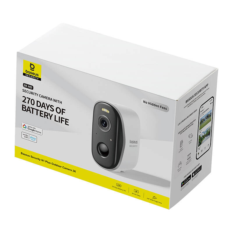 Baseus N1 Plus Outdoor Kamera Fehér