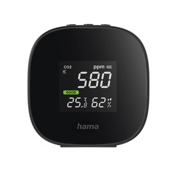 Hama 186434 TH-10 CO2- levegőminőség- hő- páratartalom mérő Hama 186434 TH-10 CO2- levegőminőség- hő- páratartalom mérő