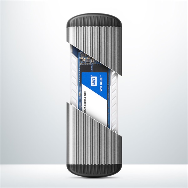 Axagon EEM2-SA M.2 külső SSD ház szürke Axagon EEM2-SA M.2 külső SSD ház szürke