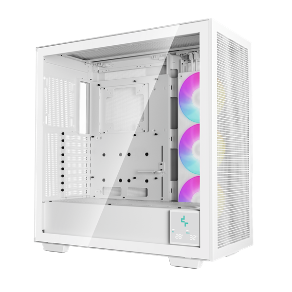 DeepCool Számítógépház - MORPHEUS WH (fehér, moduláris, 1x420mm venti,Mini-ITX /M-ATX /ATX /E-ATX, 4xUSB3.0, 1xUSB-C)