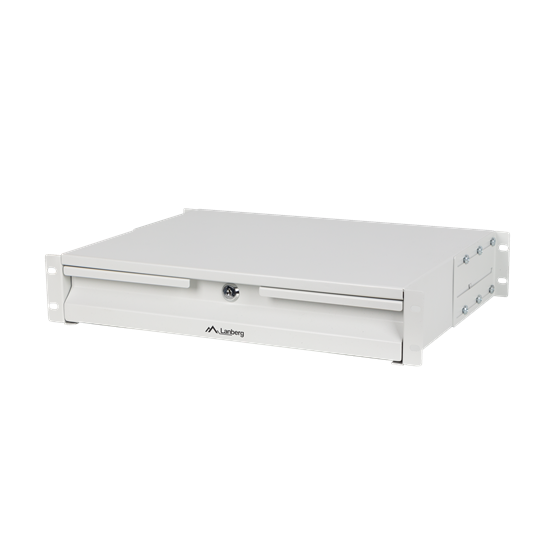 Lanberg 19" fiók 2U/483x360mm 90kg maximum terhelhetőség, 4-pontos szerelés, szürke