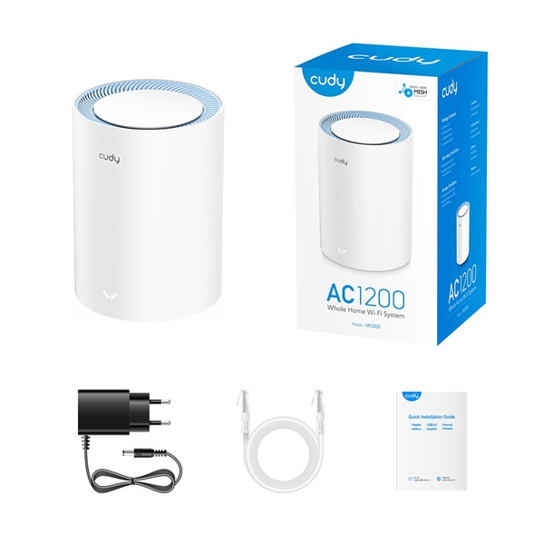 CUDY M1200(1-Pack) kétsávos AC1200 WIFI MESH fehér router (1db) CUDY M1200(1-Pack) kétsávos AC1200 WIFI MESH fehér router (1db)