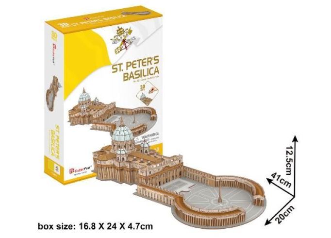 BonsaiBp 3D puzzle kicsi Szent Péter Bazilika, 68 db