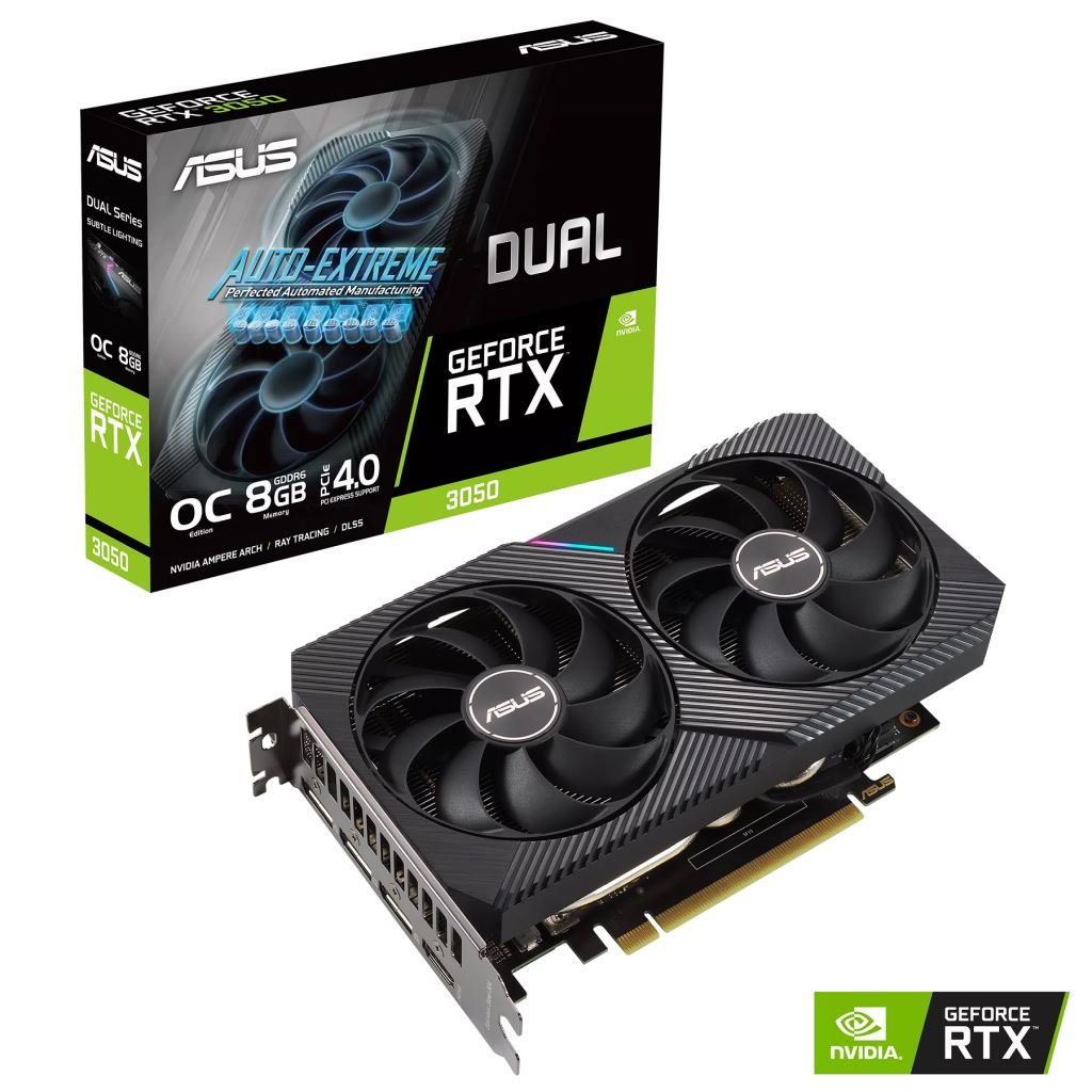 ASUS GeForce RTX 3050 8GB DUAL OC Edition videokártya (DUAL-RTX3050-O8G) ASUS GeForce RTX 3050 8GB DUAL OC Edition videokártya (DUAL-RTX3050-O8G)
