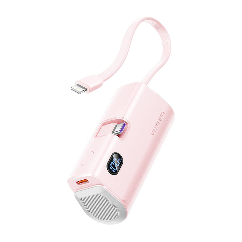 Vention LED kijelző 4800mAh 22.5W FHQP0 Powerbank Rózsaszín 