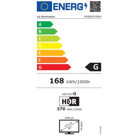 Lg 85QNED93A6A UHD SMART MINI-LED Televízió