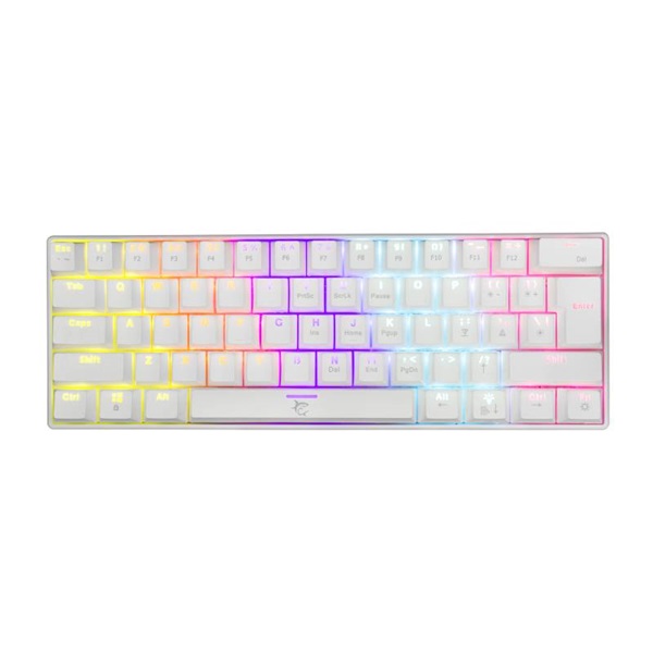 White Shark GK-2022W/BL-HU SHINOBI Outemu Blue Gaming billentyűzet fehér White Shark GK-2022W/BL-HU SHINOBI Outemu Blue Gaming billentyűzet fehér