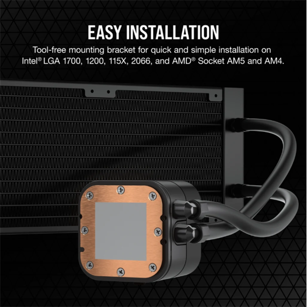 CORSAIR H100x ELITE, 240mm Radiator, Liquid CPU Hűtő